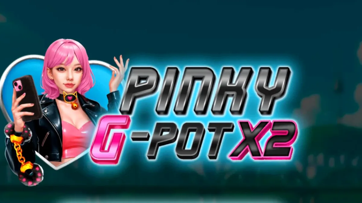 Interface neon do slot Pinky G-Pot X2 com elementos de cultura urbana de Seul